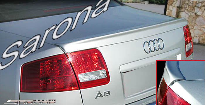Custom Audi A8  Sedan Trunk Wing (2004 - 2009) - $299.00 (Part #AD-022-TW)
